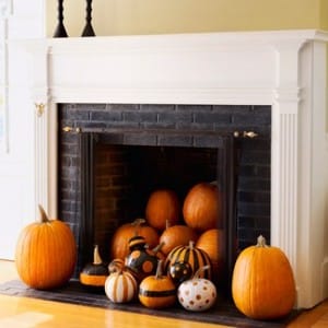 pumpkin fireplace