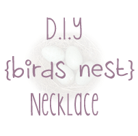 diy birdsnest necklace