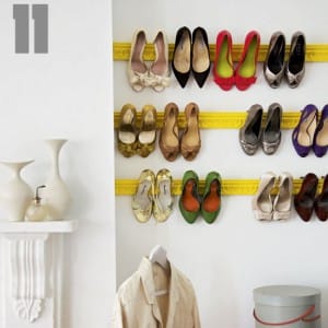 painted molding to hang shoes 11