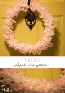 pink dot valentines wreath