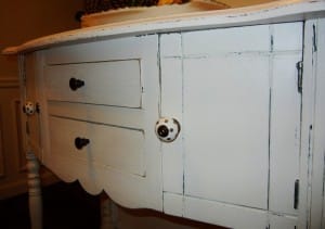 shabby chic console table after 2