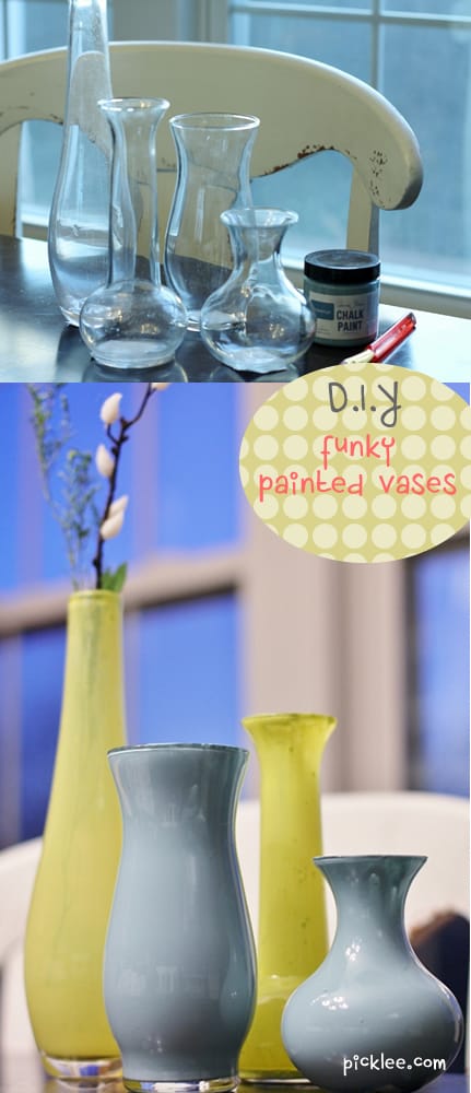 thrift shop vases before and after
