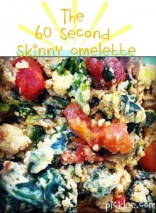 60 second spinach omelette