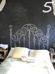 chalkboard paint headboard 5