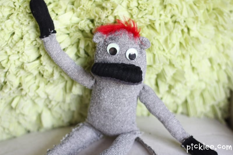 how to make sock monkey completed 3
