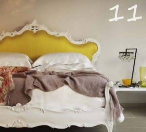 queen anne yellow headboard use old mirror frame 11