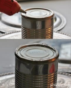 Two Tiered Tin Organizer DIY