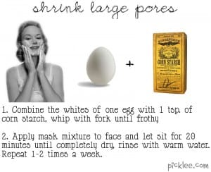 shrink large pore