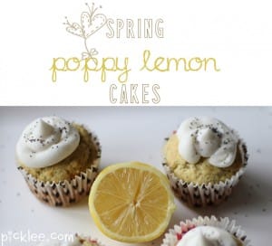 spring lemon poppy cakes