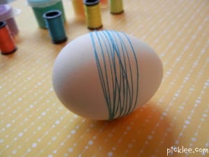 string wrapped easter egg