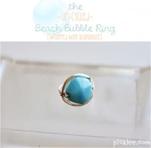 upcycled beach bubble ring