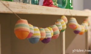 yarn wrapped easter eggs garland
