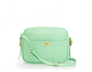 J Crew Wixon Purse Mint Green and Gold
