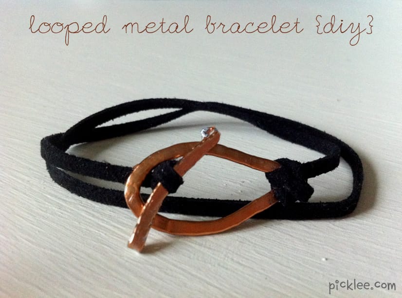 looped metal bracelet