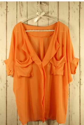 orange pullover
