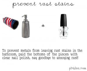 prevent rust stains
