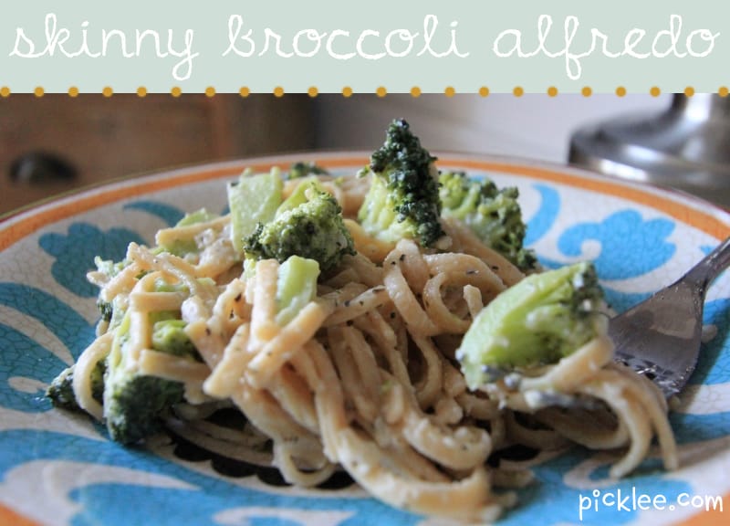skinny broccoli alfredo
