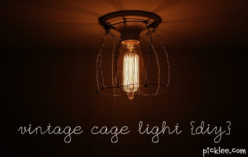 vintage cage light diy