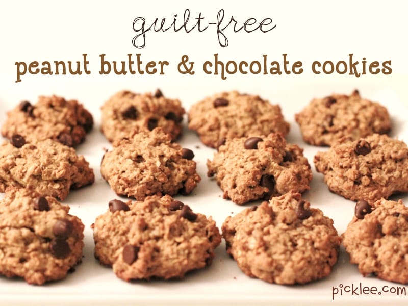 guilt free peanut butter chocolate cookies