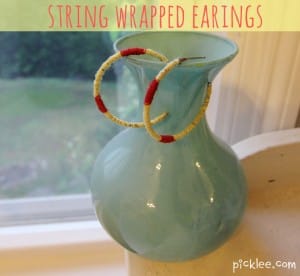 string wrapped earings