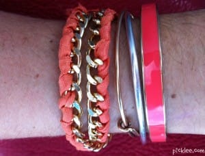 ribbon wrapped chain bracelet3
