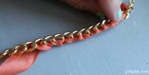 ribbon wrapped chain bracelet4