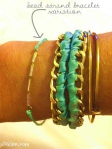 bead strand bracelet variation