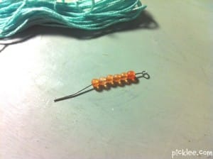 tangerine bead strand bracelet 1