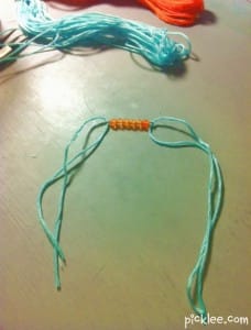 tangerine bead strand bracelet 4