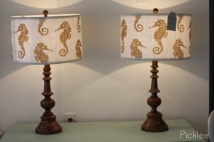 beachy seahorse lamps