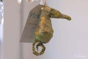handmade seahorse christmas ornament