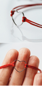 DIY heart bracelet