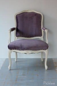 Eggplant louis VX rococo chair4