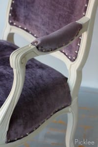 Eggplant louis VX rococo chair5