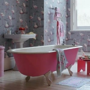 pink claw foot tub
