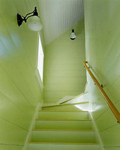 apple green spainted stairs stairway