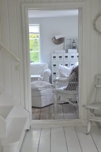 white painted stairs