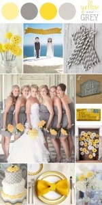yellow gray wedding pallet
