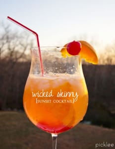 skinny sunset cocktail