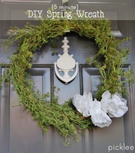 5 minute diy spring wreath