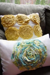 diy rose pillows
