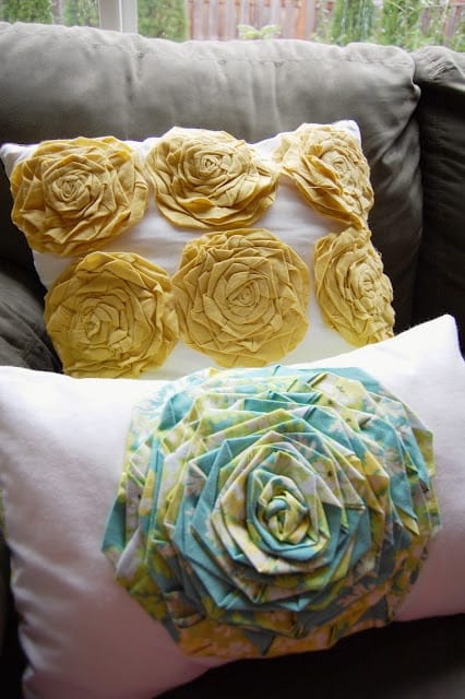 diy rose pillows