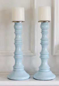 DIY Lacquered Candle Sticks