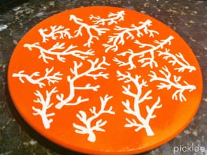 diy coral lazy susan 6