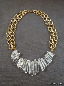 diy quartz necklace