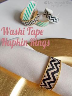 Washi Tape Napkin Rings