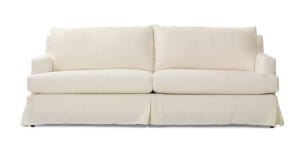 white linen sofa