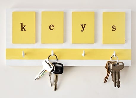 color block key hooks