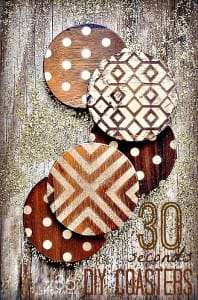 diy stenciled coasters