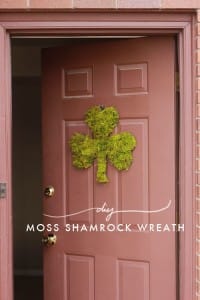 diy moss shamrock wreath